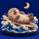 押し倒されても逆らわないアザラシ